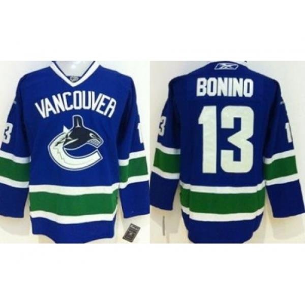 Vancouver Canucks #13 Nick Bonino Blue Stitched Jersey