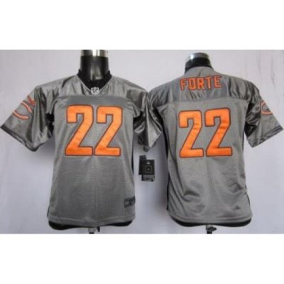 Kids Nike Chicago Bears 22# Matt Forte Grey Shadow NFL Jerseys