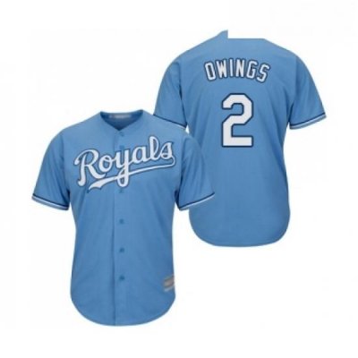 Youth Kansas City Royals 2 Chris Owings Replica Light Blue Alternate 1 Cool Base Baseball Jersey