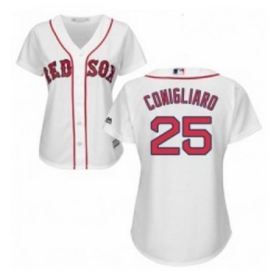 Womens Majestic Boston Red Sox 25 Tony Conigliaro Replica White Home MLB Jersey