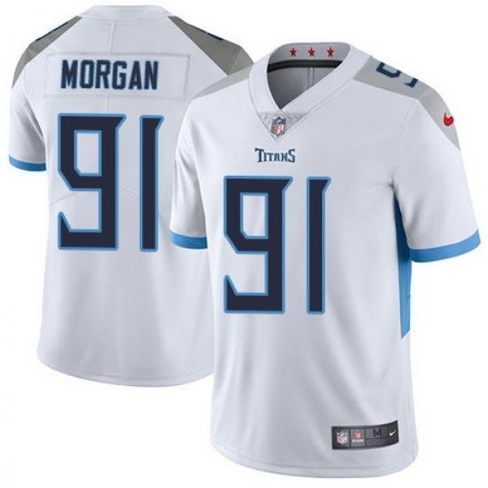 Nike Titans #91 Derrick Morgan White Mens Stitched NFL Vapor Untouchable Limited Jersey