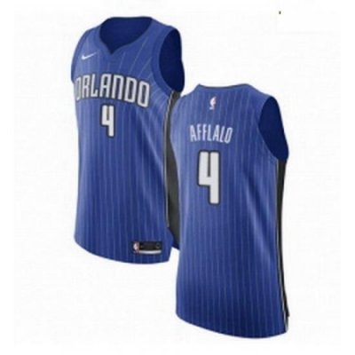 Mens Nike Orlando Magic 4 Arron Afflalo Authentic Royal Blue Road NBA Jersey Icon Edition