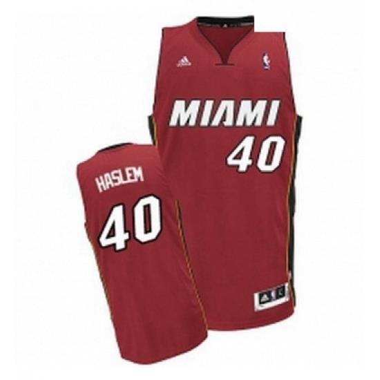 Youth Adidas Miami Heat 40 Udonis Haslem Swingman Red Alternate NBA Jersey