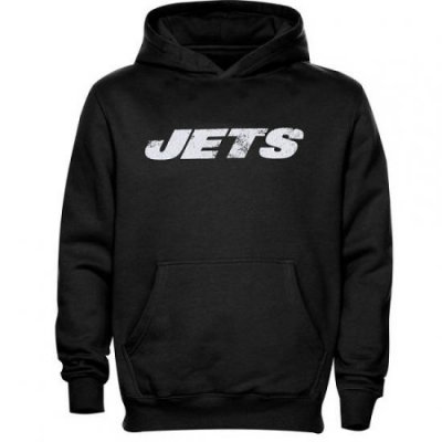 NFL New York Jets Youth Faded Wordmark Hoodie Black