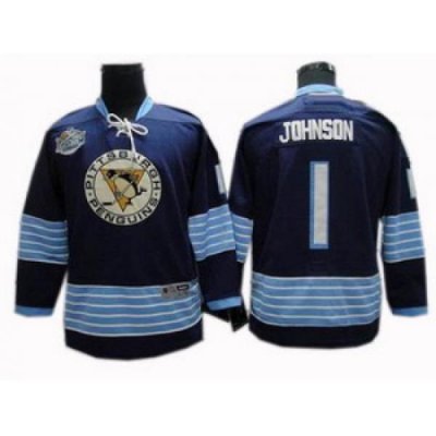 Pittsburgh Penguins 1 Brent Johnson 2011 Winter Classic Jersey Dark Blue