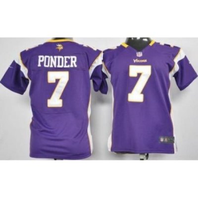 Youth Nike Minnesota Vikings 7# Christian Ponder Purple Nike NFL Jerseys