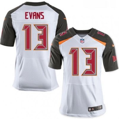 Mens Nike Tampa Bay Buccaneers 13 Mike Evans Elite White NFL Jersey