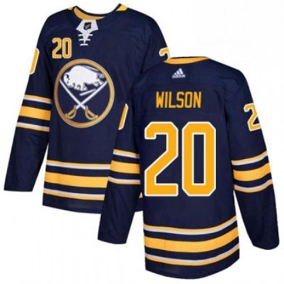 Mens Adidas Buffalo Sabres 20 Scott Wilson Authentic Navy Blue Home NHL Jersey