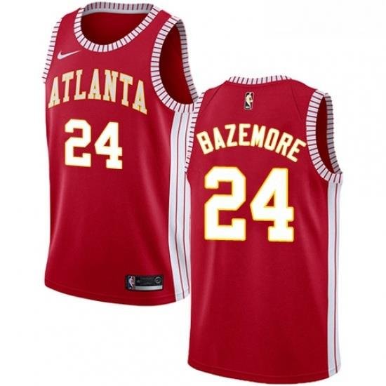 Youth Nike Atlanta Hawks 24 Kent Bazemore Authentic Red NBA Jersey Statement Edition