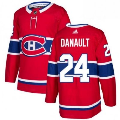 Mens Adidas Montreal Canadiens 24 Phillip Danault Premier Red Home NHL Jersey