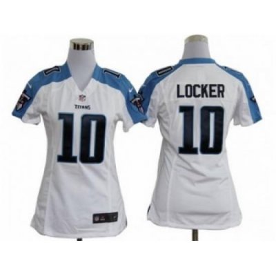 Nike Women NFL Tennessee Titans #10 Jake Locker white Jerseys