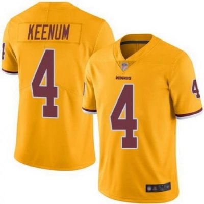 Redskins 4 Case Keenum Color Rush Gold Limited Jersey