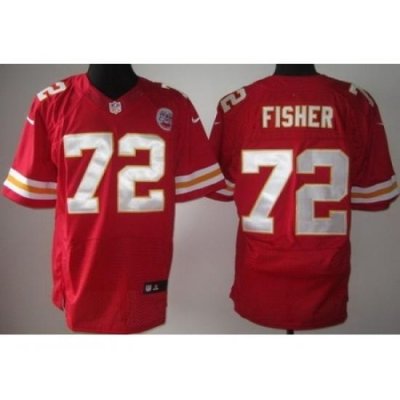 Nike Kansas City Chiefs 72 Eric Fisher Red Elite NFL Jersey