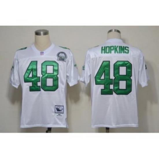 NFL Jerseys Philadelphia Eagle 48 Wes Hopkins ThroWback White