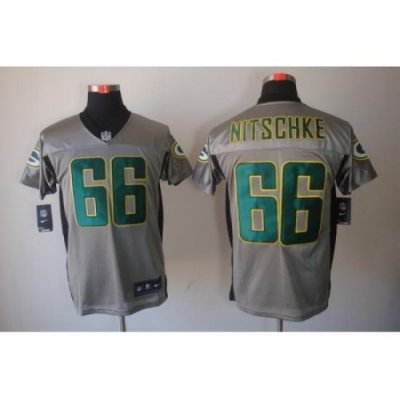 Nike Green Bay Packers 66 Ray Nitschke Grey Elite Shadow NFL Jersey