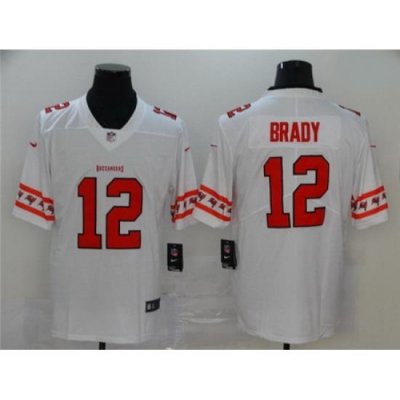 Nike Buccaneers 12 Tom Brady White Team Logos Fashion Vapor Limited Jersey