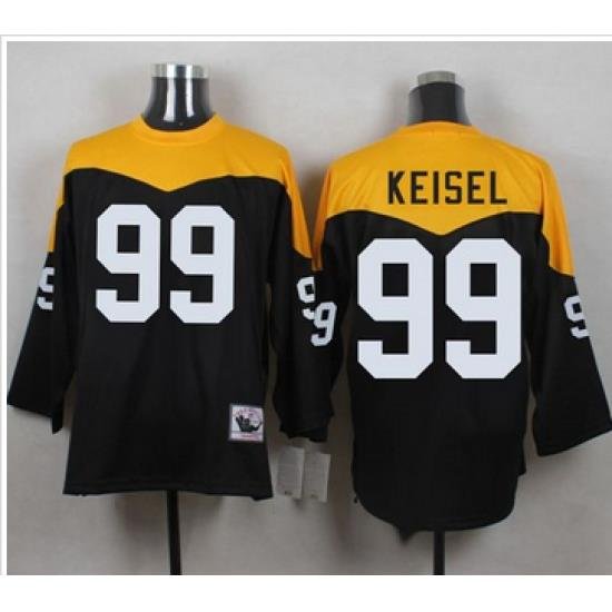 Mitchell And Ness 1967 Pittsburgh Steelers 99 Brett Keisel Black Yelllow Throwback Men 27s Stitched