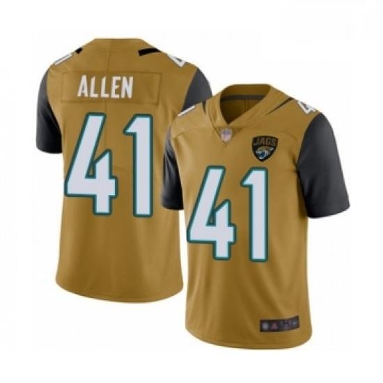 Men Jacksonville Jaguars 41 Josh Allen Limited Gold Rush Vapor Untouchable Football Jersey