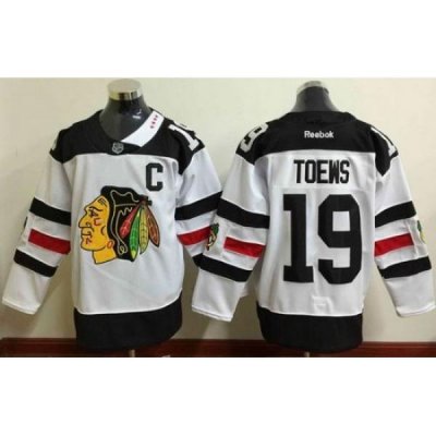 Blackhawks #19 Jonathan Toews White 2016 Stadium Series Stitched NHL Jersey