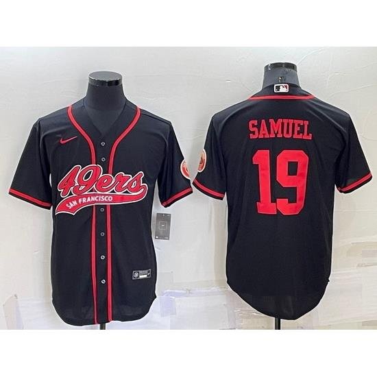 Men San Francisco 49ers 19 Deebo Samuel Black Cool Base Stitched Baseball Jersey