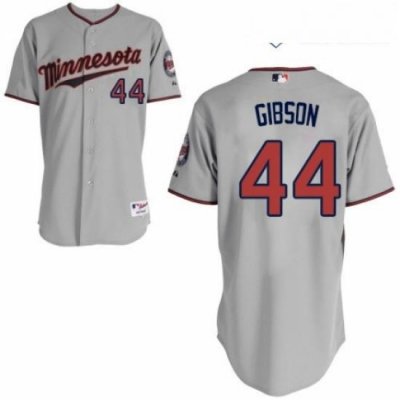 Youth Majestic Minnesota Twins 44 Kyle Gibson Authentic Grey Road Cool Base MLB Jersey