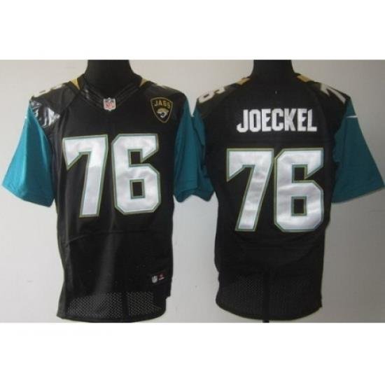 Nike Jacksonville Jaguars 76 Luke Joeckel Black Elite NFL Jersey