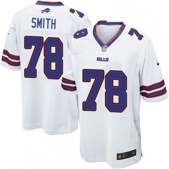 Mens Nike Buffalo Bills 78 Bruce Smith Game White NFL Jersey