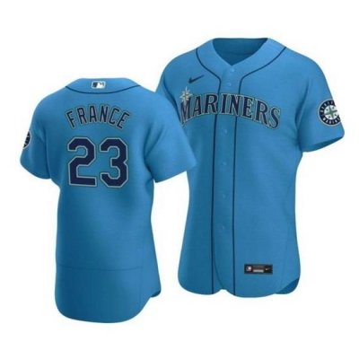 Men Seattle Mariners 23 Ty France Royal Flex Base Stitched Jersey