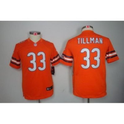 Youth Nike NFL Chicago Bears #33 Charles Tillman Orange Color[Youth Limited Jerseys]