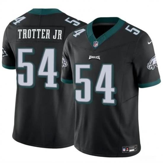 Youth Philadelphia Eagles 54 Jeremiah Trotter Jr Black 2024 Draft F U S E Vapor Untouchable Limited Stitched Football Jersey