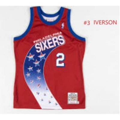 Mitchell & Ness Allen Iverson Philadelphia 76ers 1993-94 Hardwood Classics Stitched Jersey