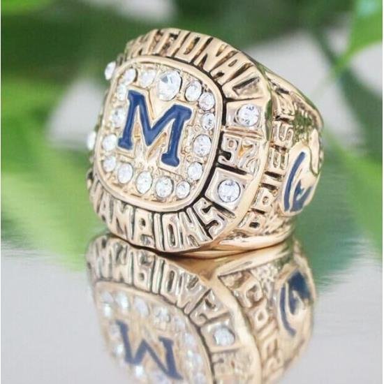 1997 University of Michigan NCAA National League Competition Rose Bowl Championship Ring