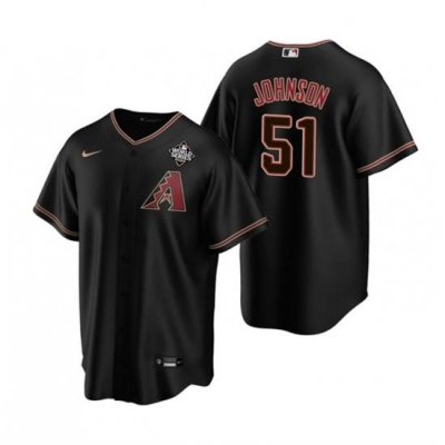 Men Arizona Diamondbacks 51 Randy Johnson Black 2023 World Series Cool Base Stitched Baseball Jersey