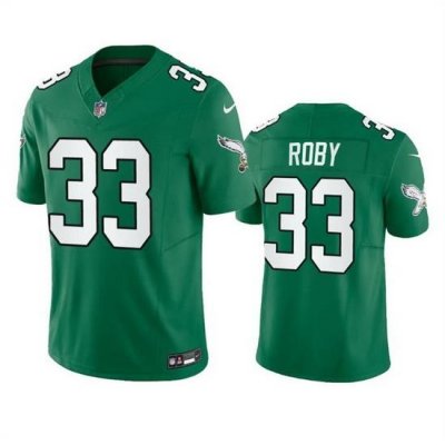 Men Philadelphia Eagles 33 Bradley Roby Green 2023 F U S E  Throwback Vapor Untouchable Limited Stitched Football Jersey