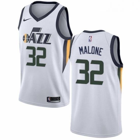 Womens Nike Utah Jazz 32 Karl Malone Swingman NBA Jersey Association Edition