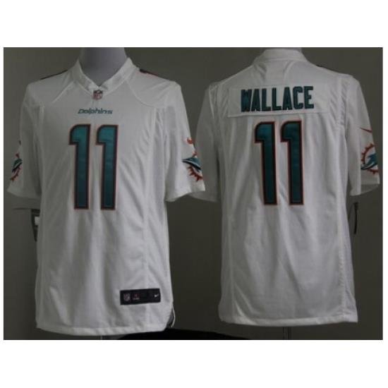 Nike Miami Dolphins 11 Mike Wallace White Game NFL Jersey