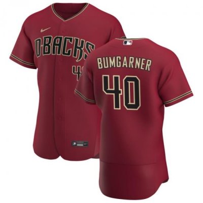 Men Arizona Diamondbacks 40 Madison Bumgarner Men Nike Crimson Flex Base Alternate Team MLB Jersey