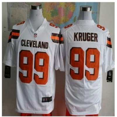 New Cleveland Browns #99 Paul Kruger White Men Stitched NFL Game Jersey