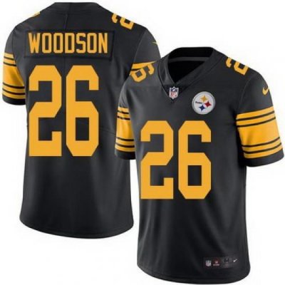 Nike Steelers #26 Rod Woodson Black Mens Stitched NFL Limited Rush Jersey