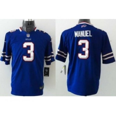 Youth Nike Buffalo Bills 3 EJ Manuel Blue NFL Jerseys