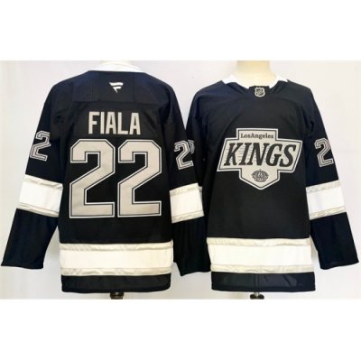 Men Los Angeles Kings 22 Kevin Fiala Black 2024 25 Home Stitched Hockey Jersey