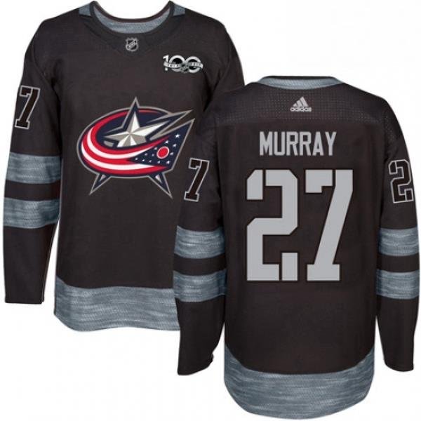 Mens Adidas Columbus Blue Jackets 27 Ryan Murray Premier Black 1917 2017 100th Anniversary NHL Jersey