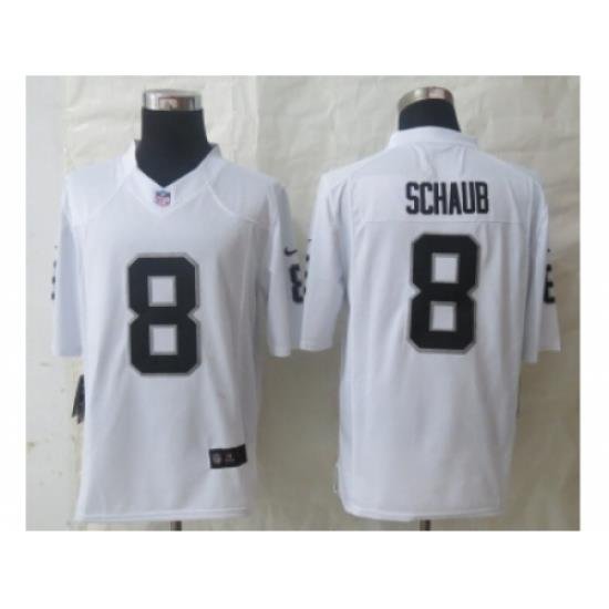 Nike Oakland Raiders 8 Matt Schaub White Limited NFL Jersey