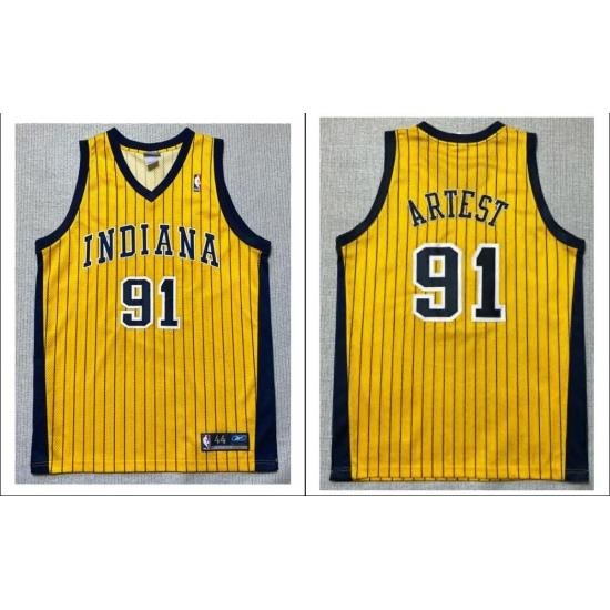 Men Reebok Ron Artest Indiana Pacers 91 Malice In The Palace Pinstripe Jersey