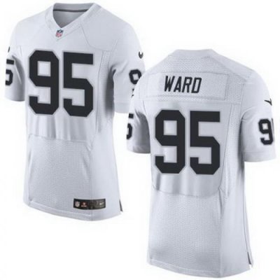 Nike Raiders #95 Jihad Ward White Mens Stitched NFL NeW Elite Jersey