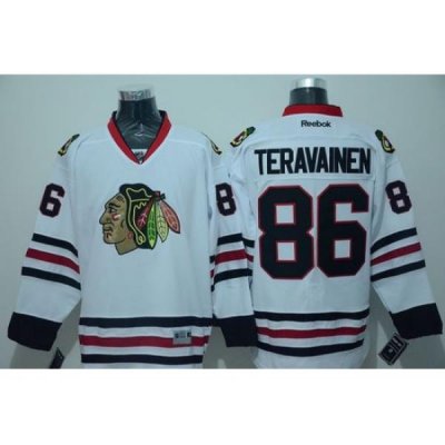 Blackhawks #86 Teuvo Teravainen White Stitched NHL Jersey