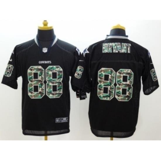 Nike Dallas Cowboys 88 Dez Bryant Black Elite Camo Fashion NFL Jersey