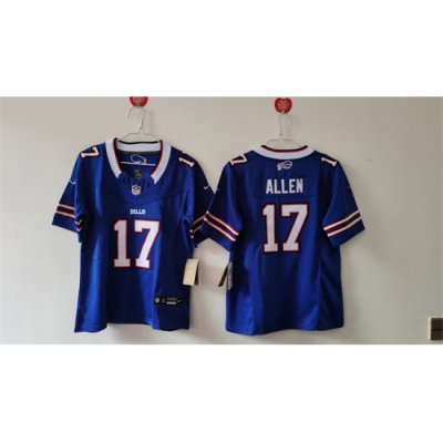 Youth Buffalo Bills 17 Josh Allen Blue 2024 F U S E  Vapor Untouchable Limited Stitched Football Jersey