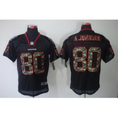 Nike Houston Texans 80 Andre Johnson Black Elite Camo Fashion NFL Jersey