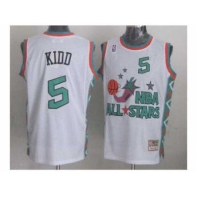 NBA 96 All Star #5 Kidd White Jerseys